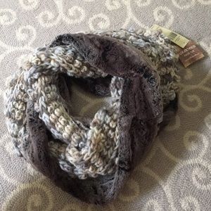 Faux fur infinity scarf